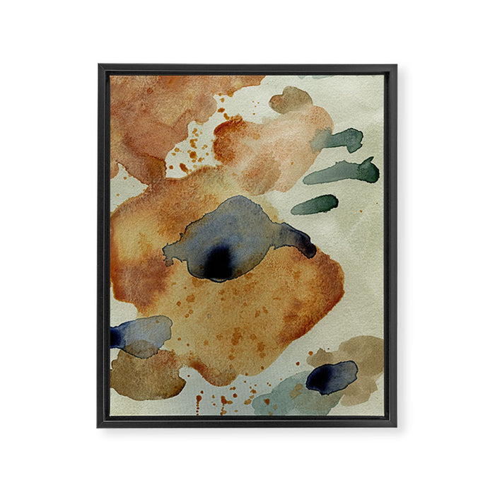 Equanimity contemporary abstract nature watercolor painting Framed Canvas Print Gallery Image 1