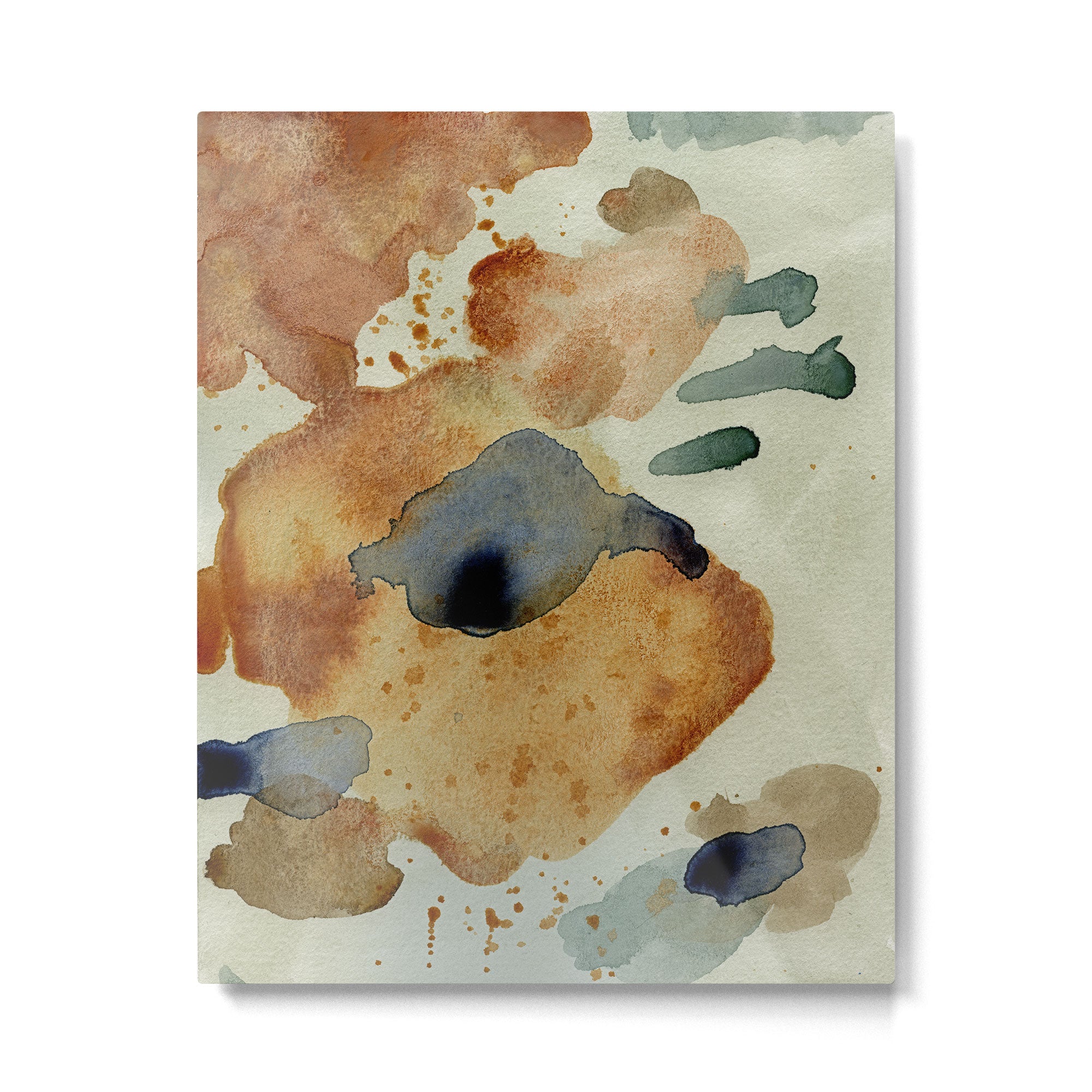 Equanimity contemporary abstract nature watercolor painting Metal Print Gallery Image 4
