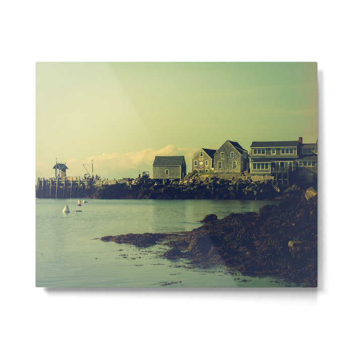 First Light on the Coast Monhegan Island Maine photograph Metal Print Gallery Image 1