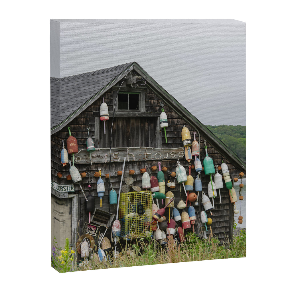 Fish House - travel photography Maine New England building Canvas Print Gallery Image 6
