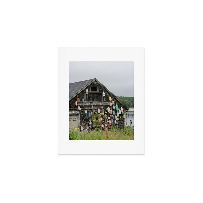 Fish House - travel photography Maine New England building Art Print Gallery Image 1