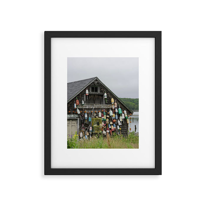 Fish House - travel photography Maine New England building Framed Art Print Gallery Image 1