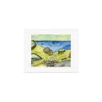 Flow - Modern Watercolor Nature Landscape Art Print Gallery Image 1
