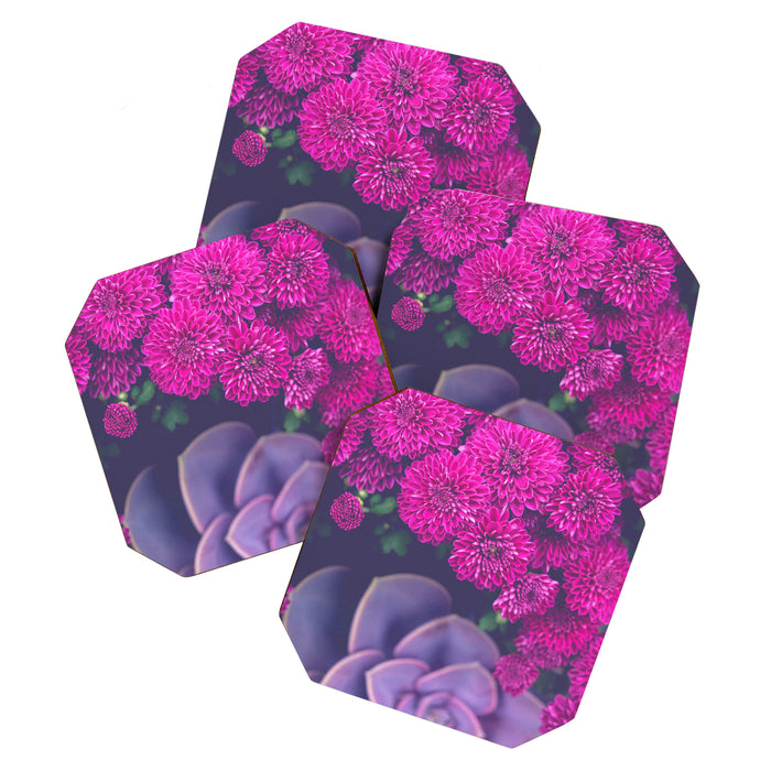 Flowers and Echeveria Coaster Gallery Image 1