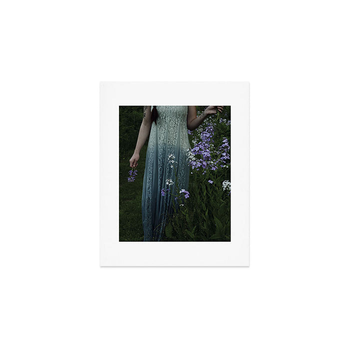 flowers of her soul - moody garden portrait Art Print Gallery Image 1