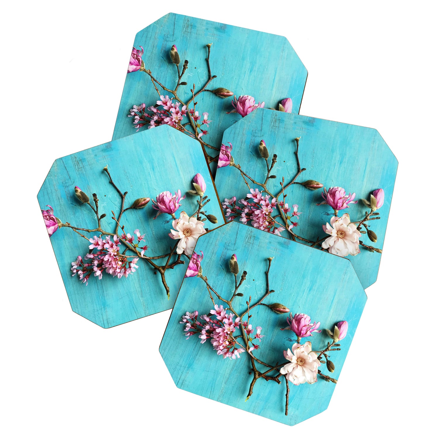 Flowers of Spring - colorful floral still life photograph Coaster Gallery Image 1