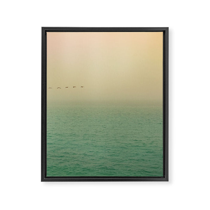 Flying Over the Sea Framed Canvas Print Gallery Image 1