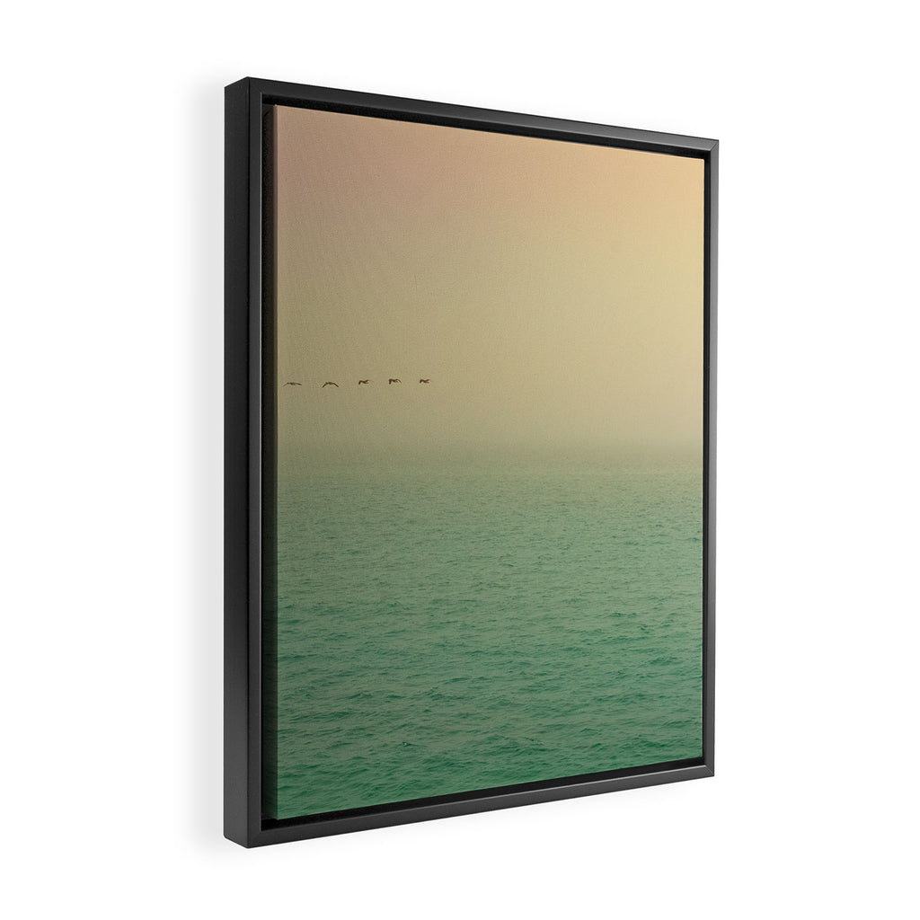 Flying Over the Sea Framed Canvas Print Gallery Image 2