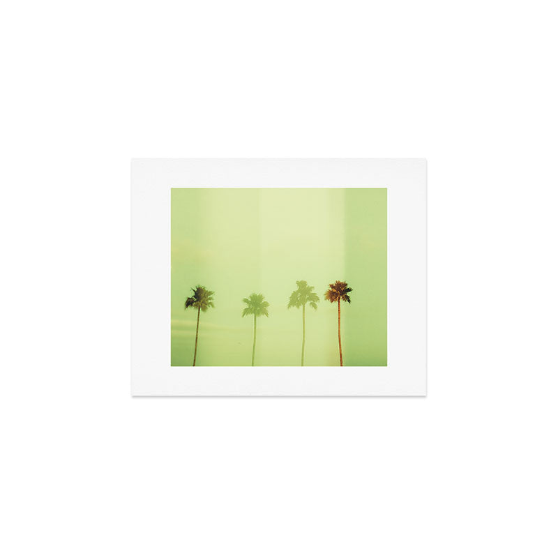 Four Palm Trees - Green Art Print Gallery Image 1