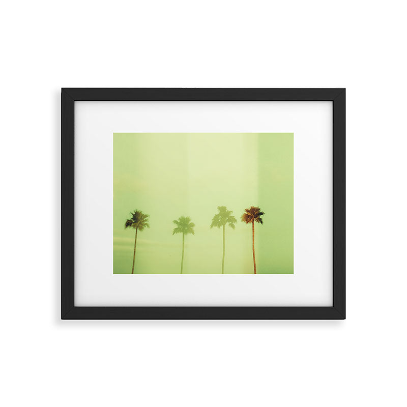 Four Palm Trees - Green Framed Art Print Gallery Image 5