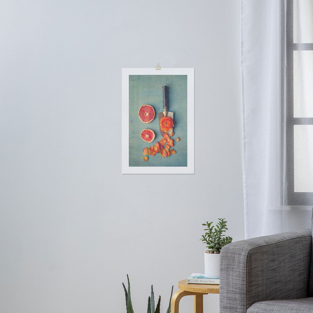 Grapefruit and Flowers Art Print Gallery Image 3