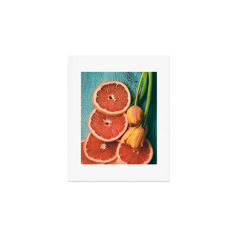 Grapefruit and Tulips Art Print Gallery Image 1