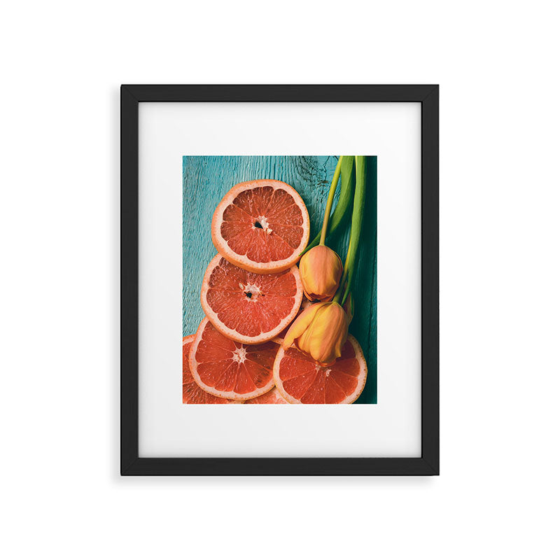 Grapefruit and Tulips Framed Art Print Gallery Image 5