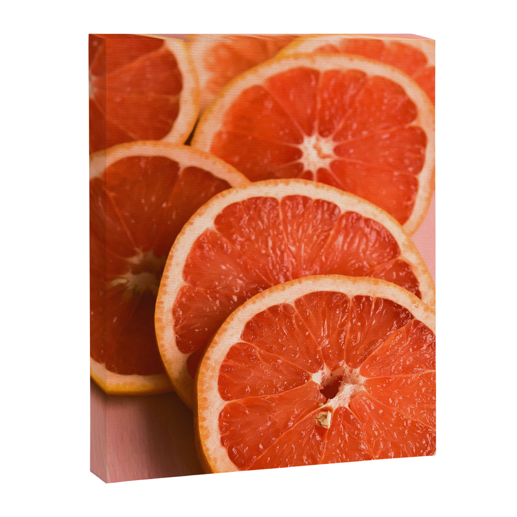 Grapefruit on Pink - still life floral photograph Canvas Print Gallery Image 6