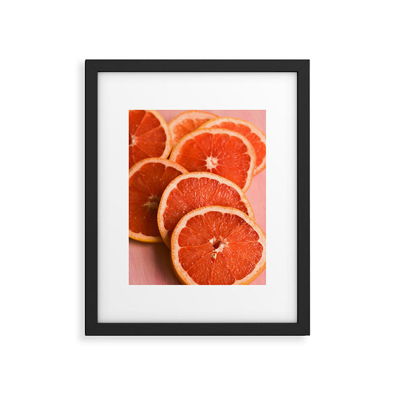 Grapefruit on Pink - still life floral photograph Framed Art Print Gallery Image 5