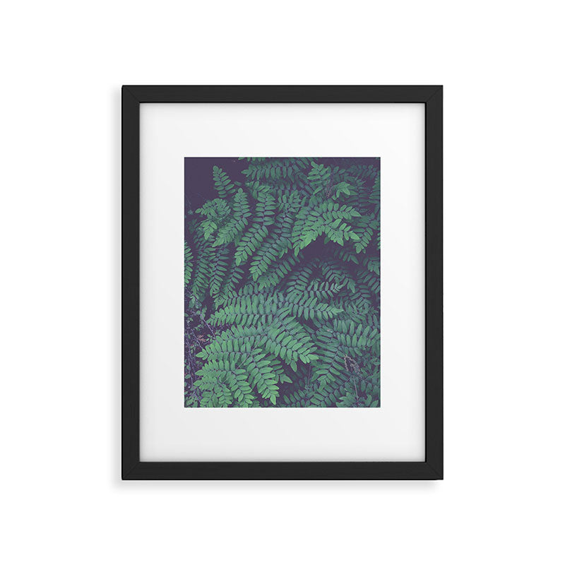 Green Woodland Fern forest leaf nature photograph Framed Art Print Gallery Image 5