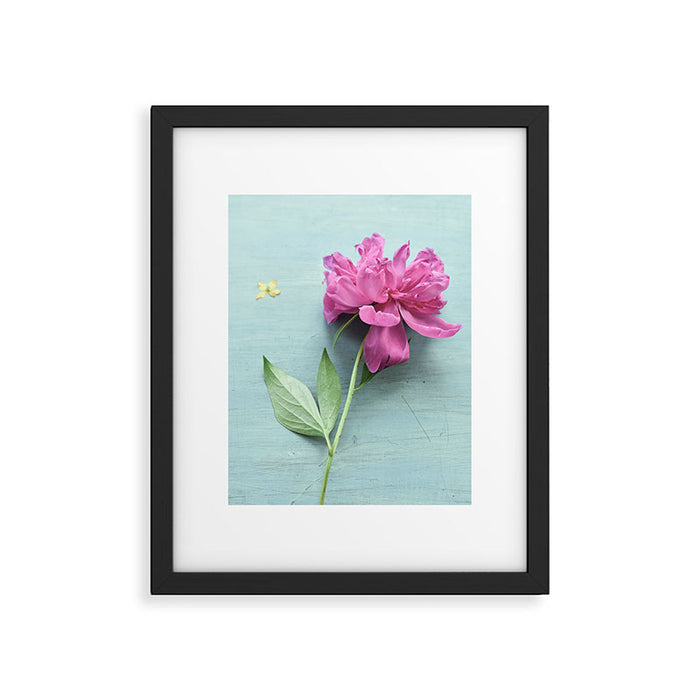 Happy Peony spring still life flower photography Framed Art Print Gallery Image 1
