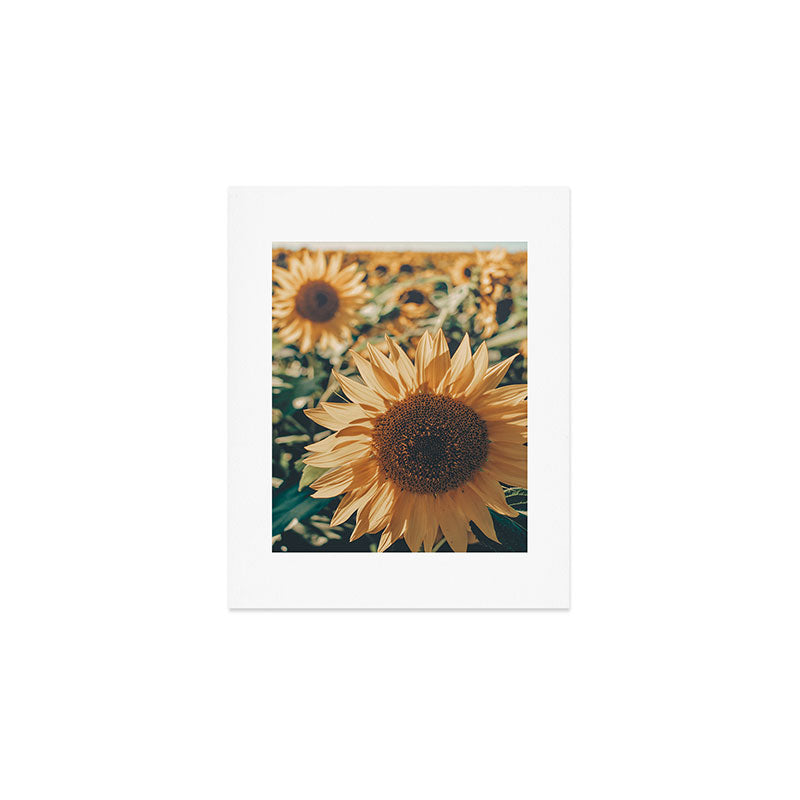 Happy Sunflower Field Art Print Gallery Image 1