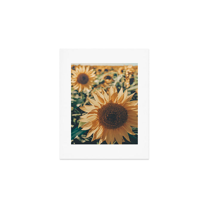 Happy Sunflower Field Art Print Gallery Image 1