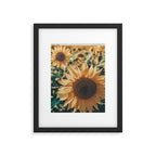 Happy Sunflower Field Framed Art Print Gallery Image 5