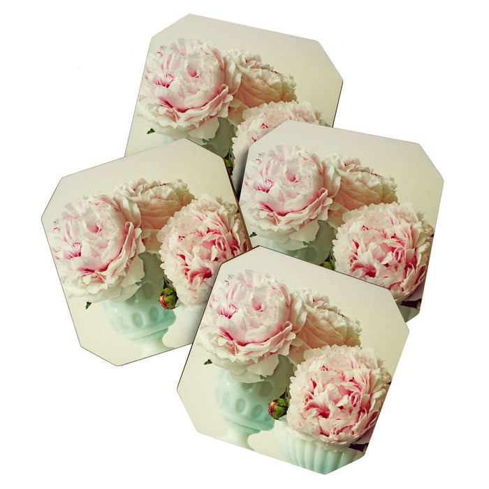 Her Heart Sang a Beautiful Song cottage core flower photograph Coaster Gallery Image 1