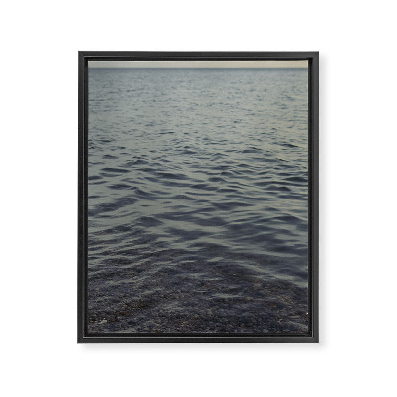 How Far is the Horizon - Lake Michigan nature travel photography Framed Canvas Print Gallery Image 6