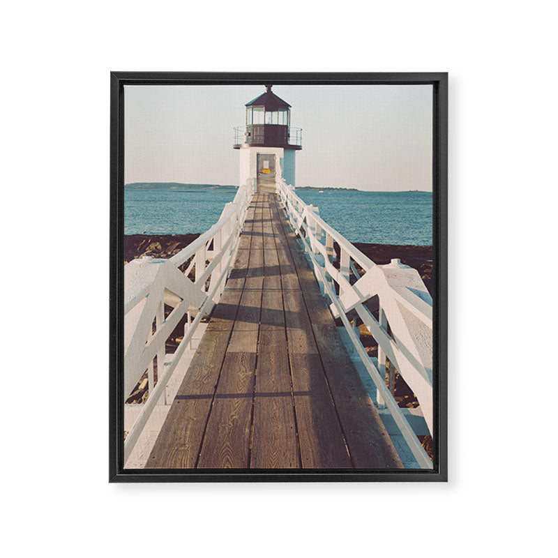 Illuminate - Nautical Lighthouse Art Framed Canvas Print Gallery Image 6