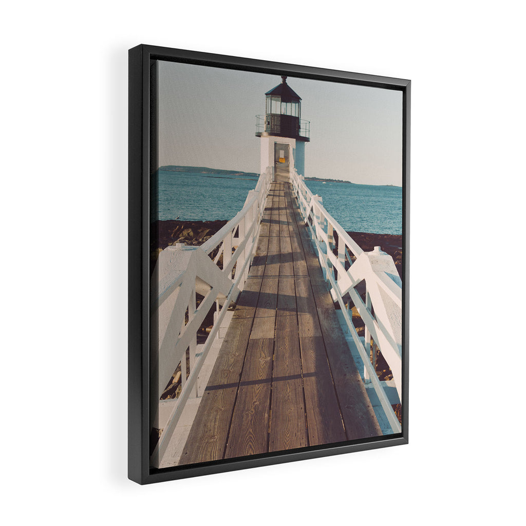 Illuminate - Nautical Lighthouse Art Framed Canvas Print Gallery Image 2