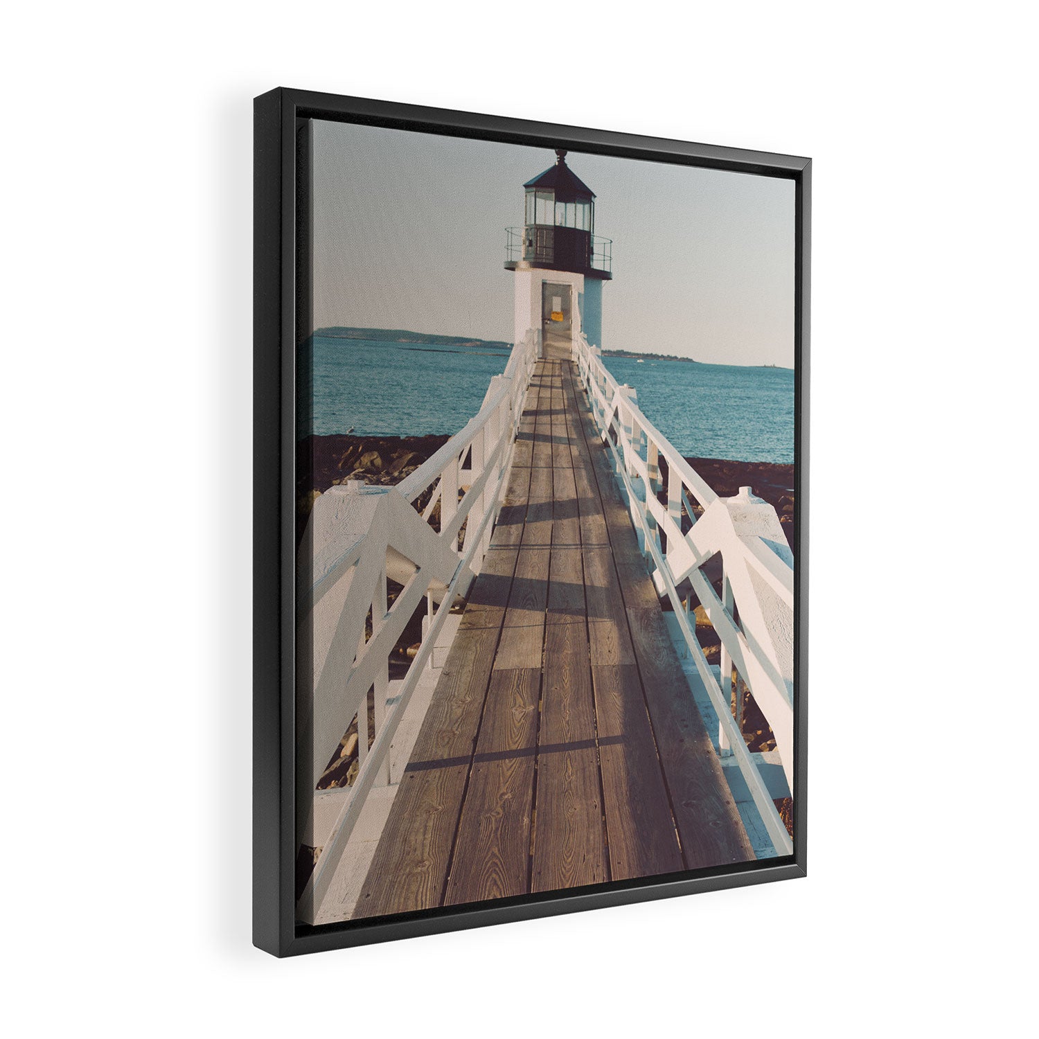 Illuminate - Nautical Lighthouse Art Framed Canvas Print Gallery Image 2