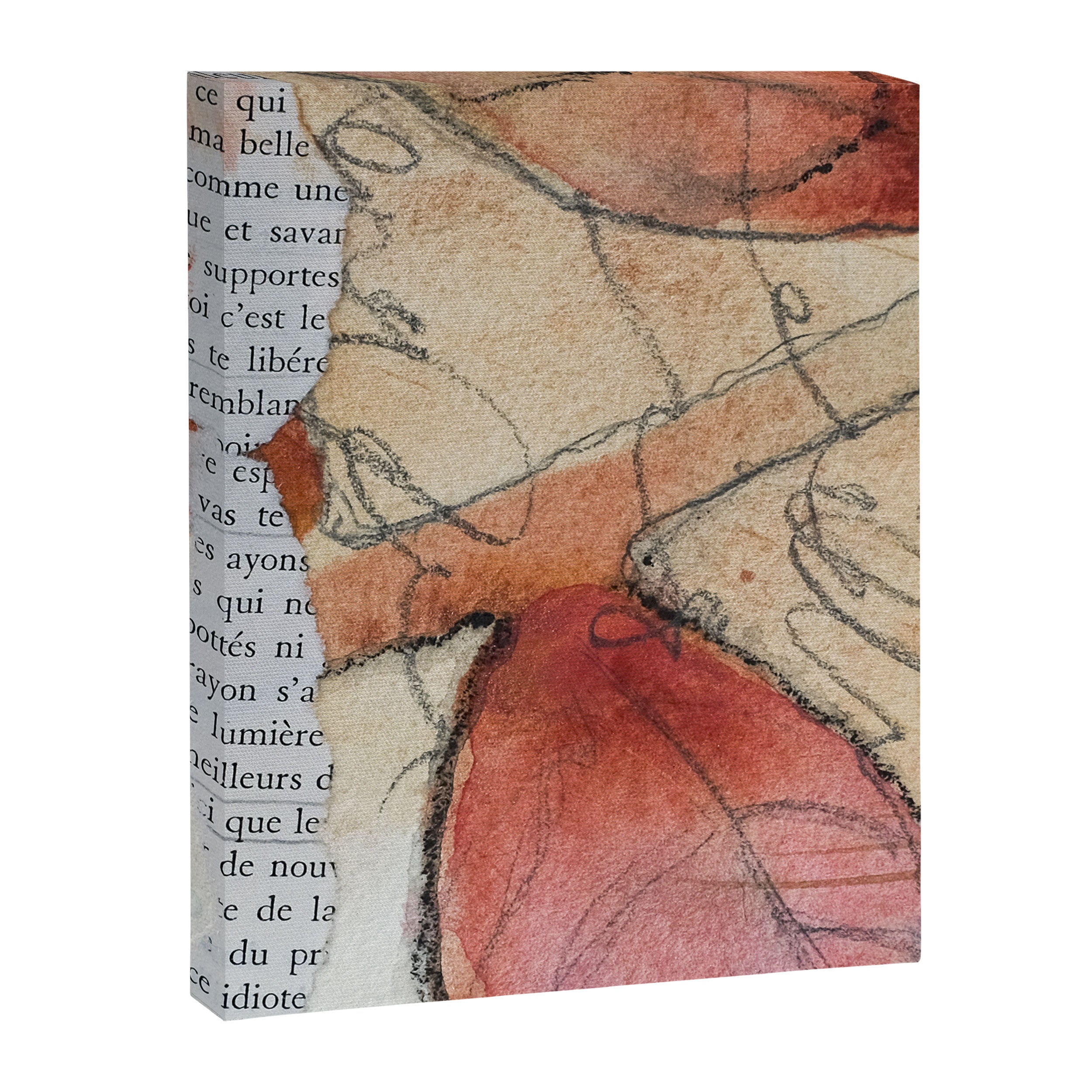 joy - botanical mixed media watercolor abstract Canvas Print Gallery Image 6