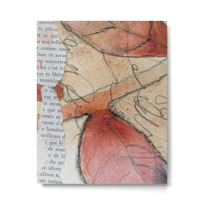 joy - botanical mixed media watercolor abstract Metal Print Gallery Image 1