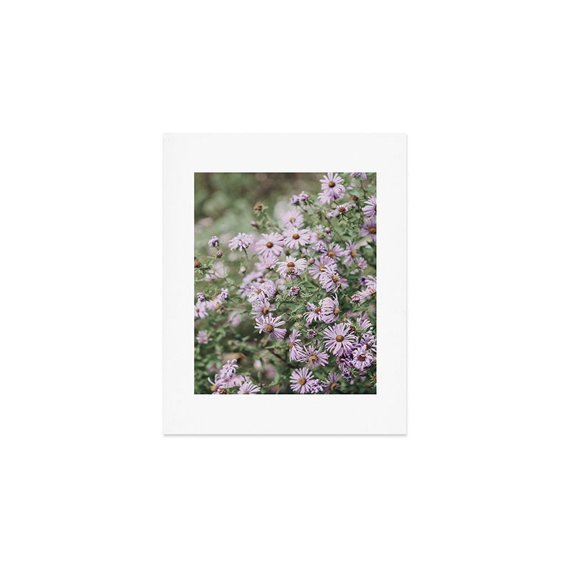 Joyful Little Flowers x purple modern botanical photograph Art Print Gallery Image 1