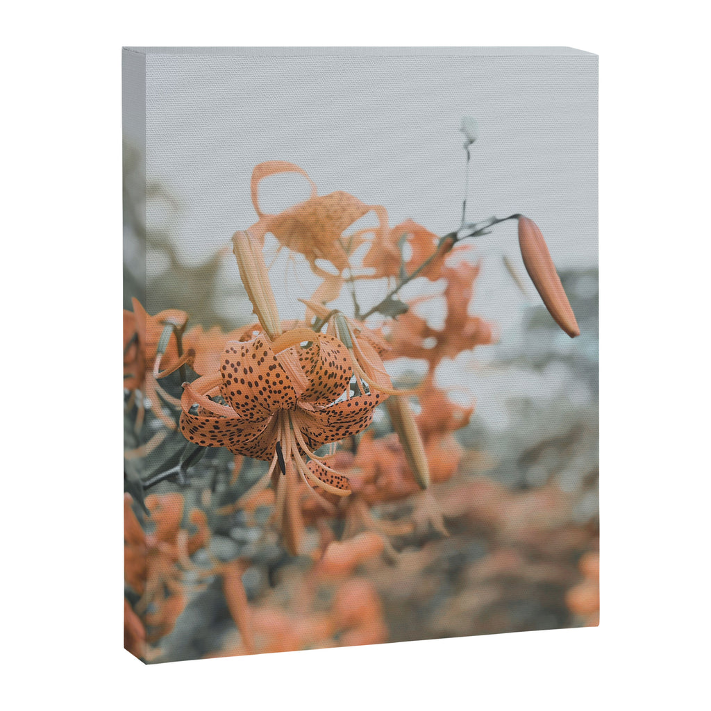 Lily - Orange terra cotta modern botanical floral Canvas Print Gallery Image 6