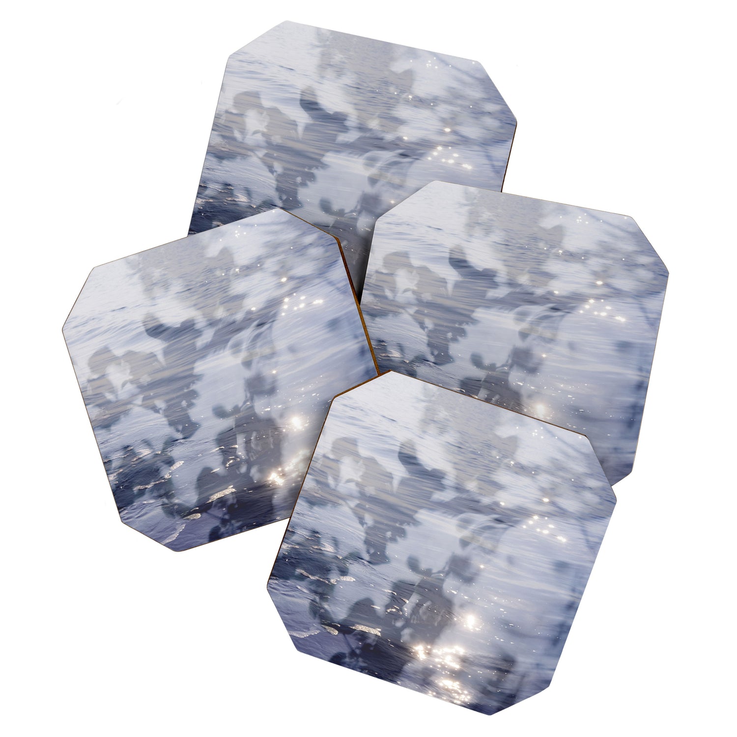 liminal spaces no. 2 - double exposure nature sea photograph Coaster Gallery Image 1