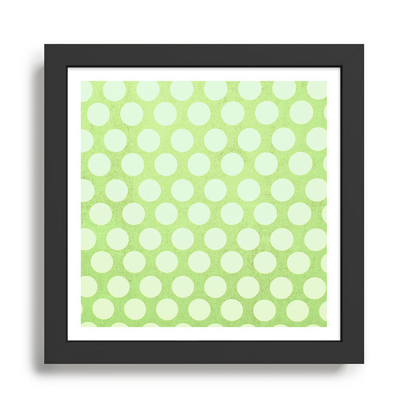 Linden Green Dots Framed Art Print Gallery Image 1