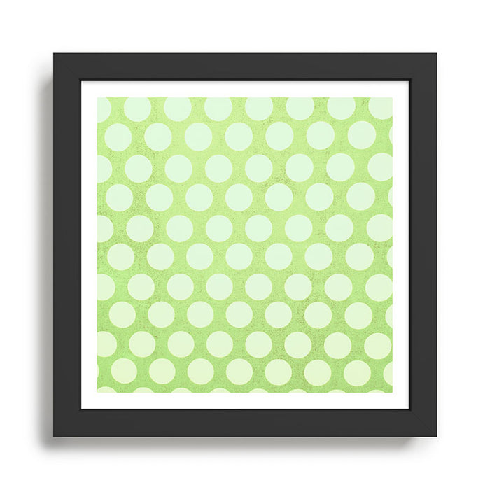 Linden Green Dots Framed Art Print Gallery Image 1