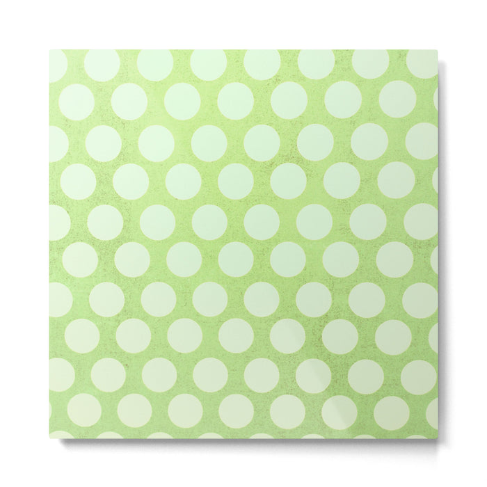 Linden Green Dots Metal Print Gallery Image 1