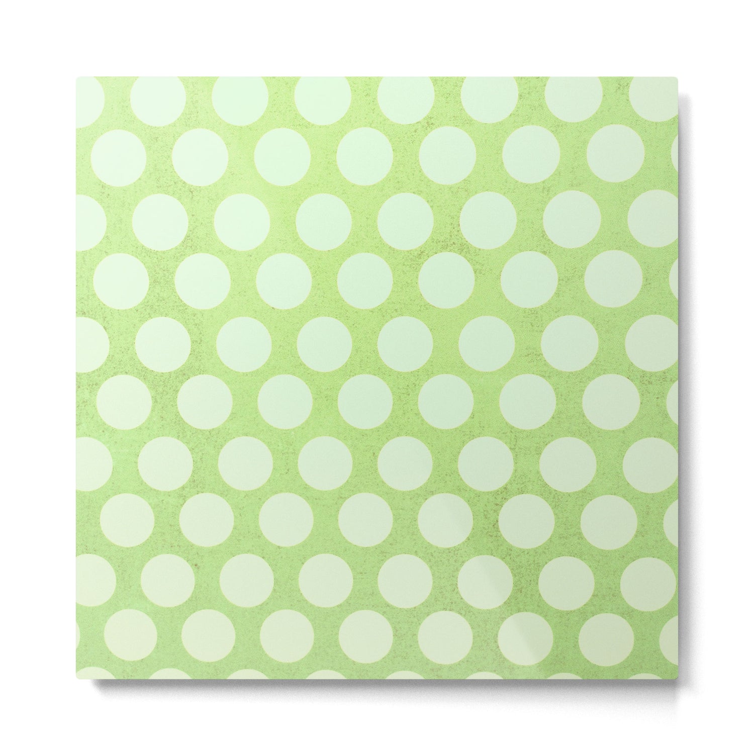 Linden Green Dots Metal Print Gallery Image 2