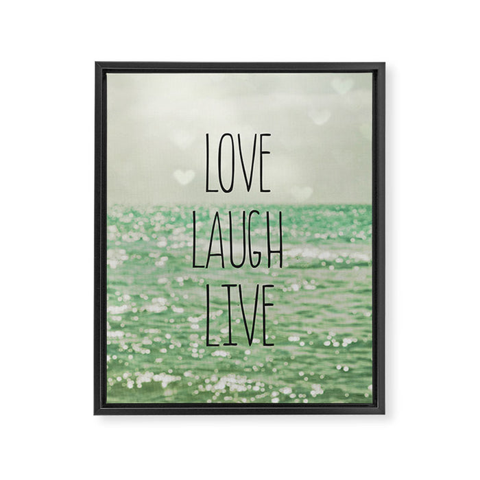 Love Laugh Live Framed Canvas Print Gallery Image 1