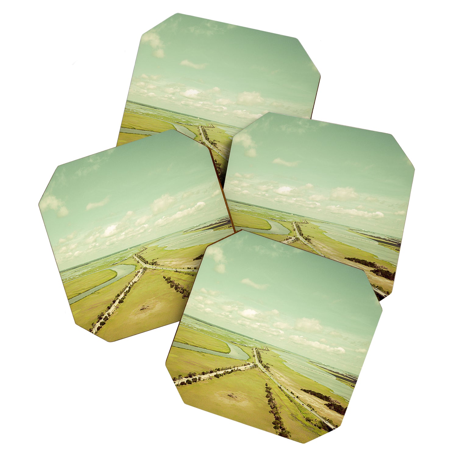 Low Country Aerial Landscape Coaster Gallery Image 1