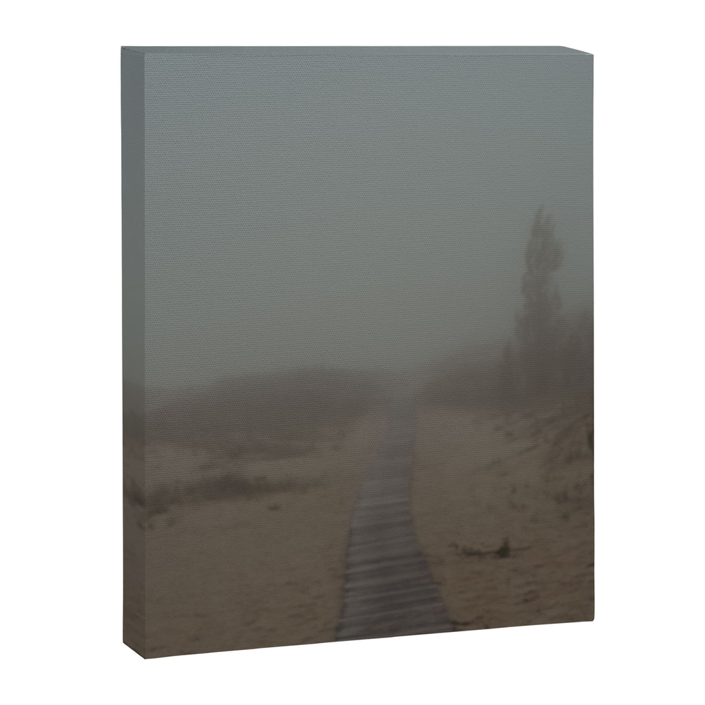 Low Visibility - beach path photograph fog Michigan Canvas Print Gallery Image 6