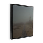 Low Visibility - beach path photograph fog Michigan Framed Canvas Print Gallery Image 2