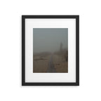 Low Visibility - beach path photograph fog Michigan Framed Art Print Gallery Image 5