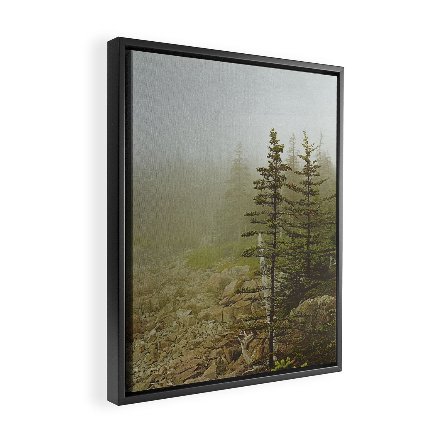 Maine Coast Landscape - Travel photography nature landscape moody decor Framed Canvas Print Gallery Image 2