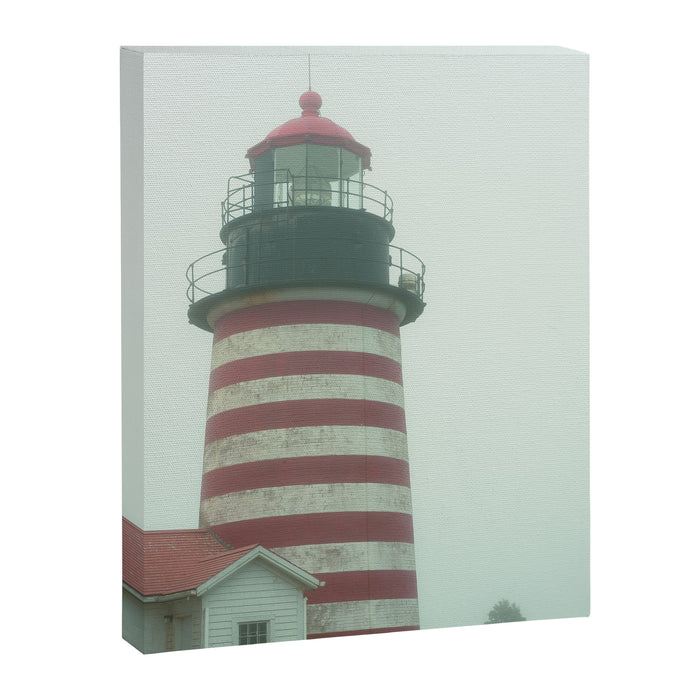 maine lighthouse - nautical coastal photograph Canvas Print Gallery Image 1