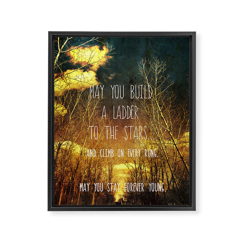 May You Stay Forever Young Framed Canvas Print Gallery Image 6