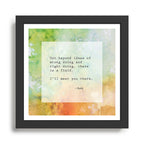 Meeting - rumi quote watercolor abstract art Framed Art Print Gallery Image 1