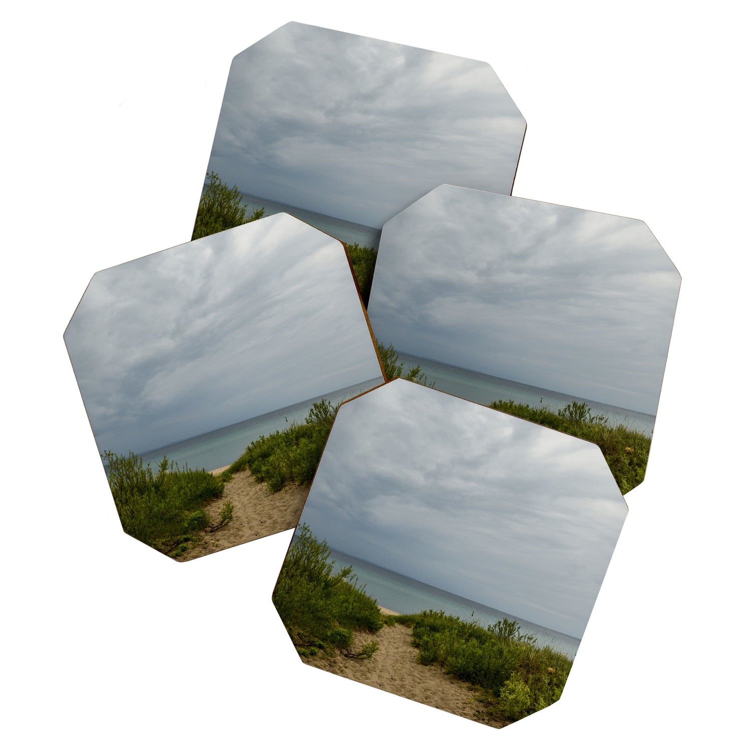 Michigan Dunes 4 - landscape photograph travel lake michigan beach nature art Coaster Gallery Image 1