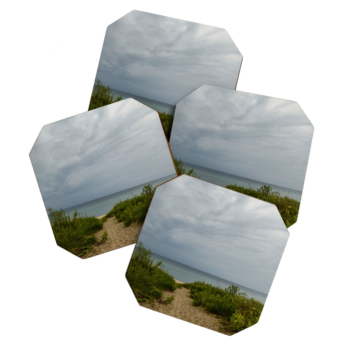 Michigan Dunes 4 - landscape photograph travel lake michigan beach nature art Coaster Gallery Image 1