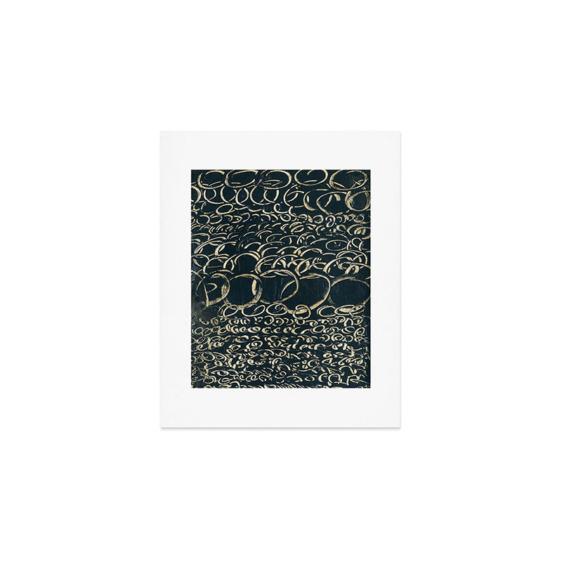 Migration - black and white abstract painting marks bold Art Print Gallery Image 1